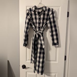 JCrew Buffalo Check shirt dress size 8